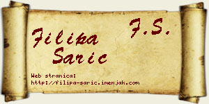 Filipa Sarić vizit kartica